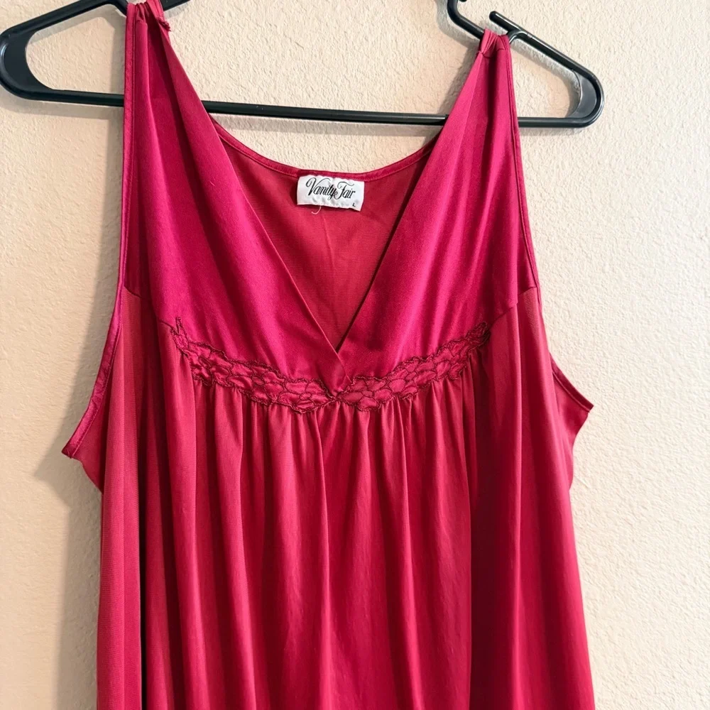 Vintage Vanity Fair Burgundy Nightgown